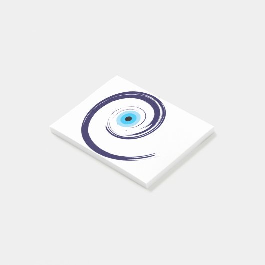 Evil EyeEvil Eye Artistic Blue Grieks Post-it® Notes (Schuin)