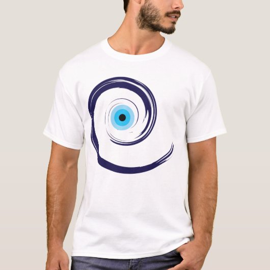 Evil EyeEvil Eye Artistic Blue Grieks T-shirt (Voorkant)