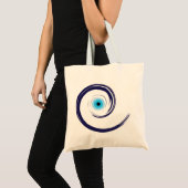 Evil EyeEvil Eye Artistic Blue Grieks Tote Bag (Voorkant (product))