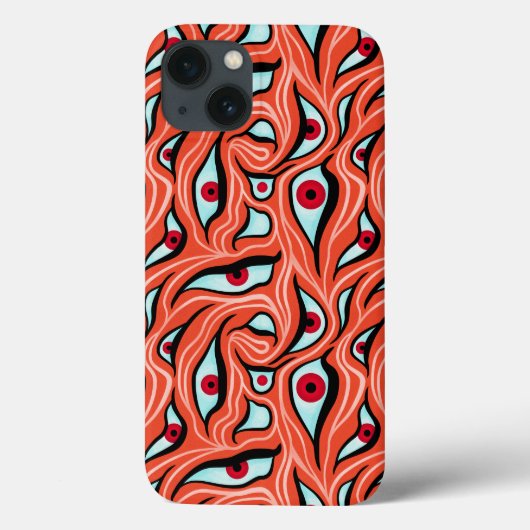 Evil Eyes Pattern - Abstracte rode ogen op Sinaasa Case-Mate iPhone Case (Achterkant)