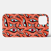Evil Eyes Pattern - Abstracte rode ogen op Sinaasa Case-Mate iPhone Case (Achterkant (horizontaal))
