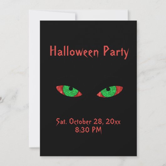 Evil Eyes Spider Web Halloween Invitations de fête (Devant)