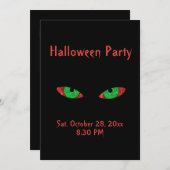 Evil Eyes Spider Web Halloween Invitations de fête (Devant / Derrière)