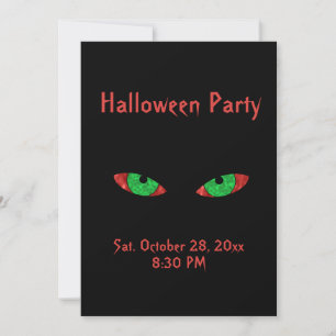 Evil Eyes Spider Web Halloween Invitations de fête