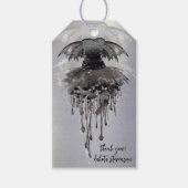 Evil Fairy Gown | Gothic Black Vampy Rock Sheen Cadeaulabel (Voorkant)