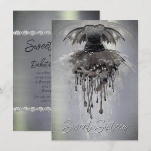 Evil Fairy Gown   Gothic Black Vampy Rock Sheen Kaart