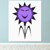 Evil Fleur Kawaii Goth Halloween toile Imprimer (Insitu (Plancher de Bois))