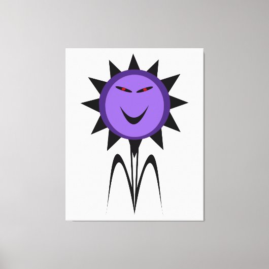 Evil Fleur Kawaii Goth Halloween toile Imprimer (Recto)
