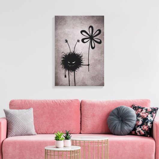 Evil Flower Bug  Canvas Print (Insitu (Woonkamer))
