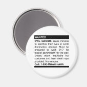 Evil Genius Ad Magneet (Voorkant / Achterkant)