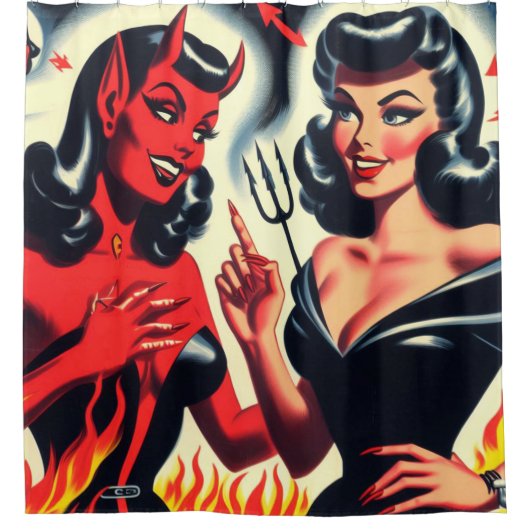 Evil Girls Douchegordijn (Voorkant)