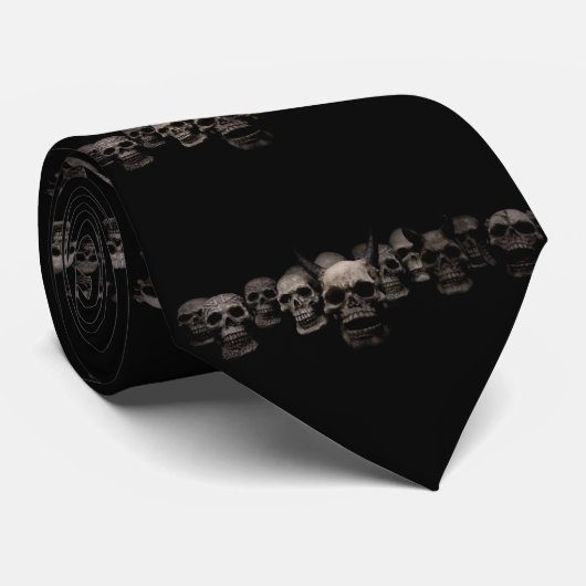 Evil Gothic Skull Stropdas (Opgerold)