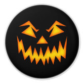 Evil Grinning Face Halloween Keramische Knop (Voorkant)