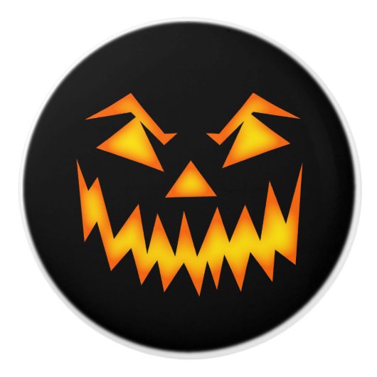 Evil Grinning Face Halloween Keramische Knop (Voorkant)