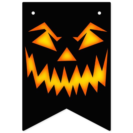 Evil Grinning Face Halloween Vlaggetjes (Tweede vlag)