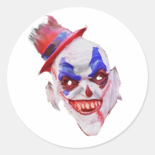 Evil Halloween Clown Gezicht Stickers