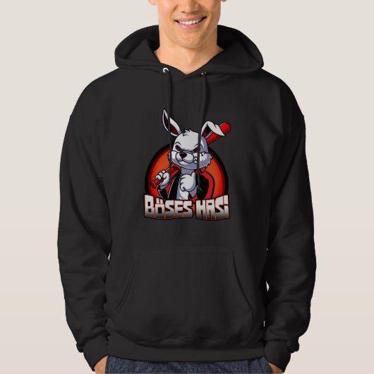 Evil Hasi Rabbit Easter Bunny Hoodie (Voorkant)