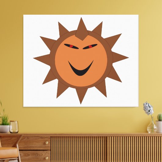 Evil Hedegel Kawaii Gothic Halloween Canvas Print (Insitu (Woonkamer))