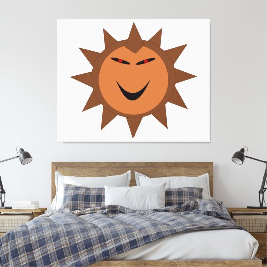 Evil Hedegel Kawaii Gothic Halloween Canvas Print (Insitu (Slaapkamer))