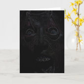 Evil Horror Greeting Card Kaart (Gele Bloem)