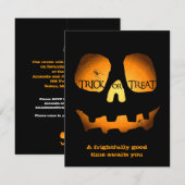 Evil Jack O Lantern Halloween Party Kaart (Voorkant / Achterkant)