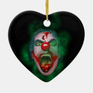 Evil Joker Clown Face Keramisch Ornament