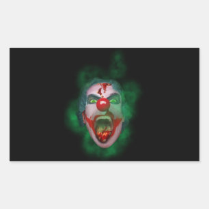 Evil Joker Clown Face Rechthoekige Sticker