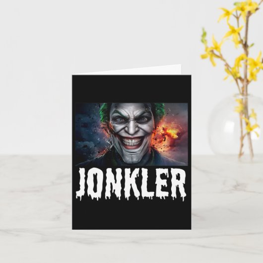 Evil Jonkler Halloween Kaart (Gele Bloem)