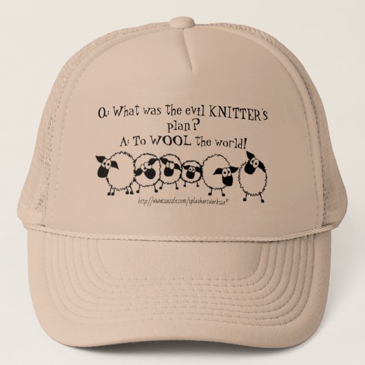 "Evil Knitter Plan" Trucker Pet (Voorkant)