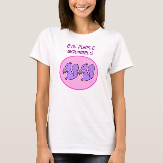 Evil Paars Squirrels T-shirt (Voorkant)
