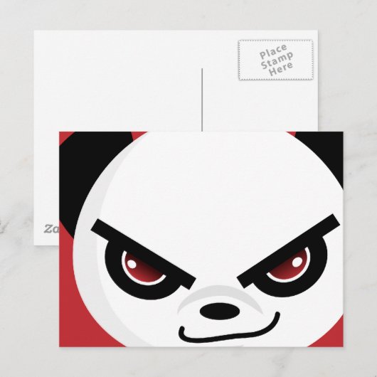 Evil Panda Briefkaart (Voorkant / Achterkant)