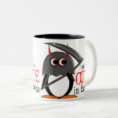Evil Penguin™ Cute Execution Mok (Voorkant rechts)