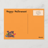 Evil Penguin Halloween Briefkaart (Achterkant)