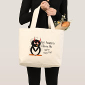 Evil Penguin in Love Canvas tas (Voorkant (product))