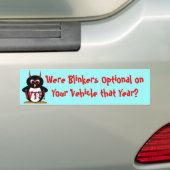 Evil Penguin WTF linkers Optionele Bumpersticker (Op auto)