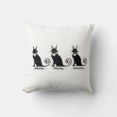 Evil Plotting Cat Trio Kussen (Voorkant)
