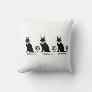 Evil Plotting Cat Trio Kussen