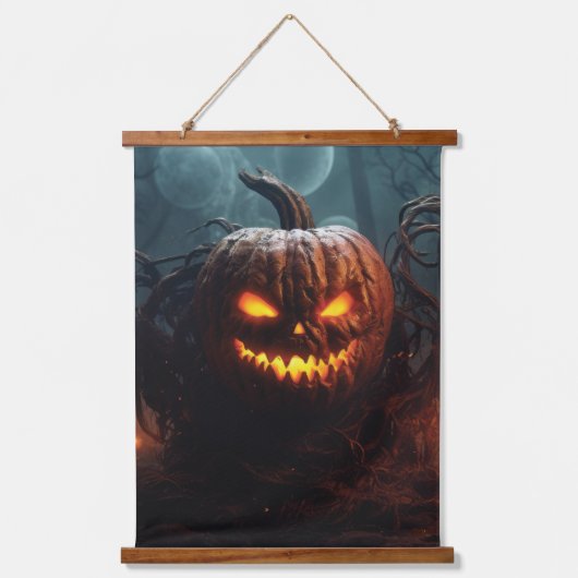 Evil Pumpkin Hangend Wandkleed (Voorkant)