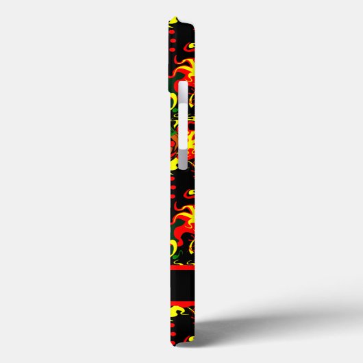 Evil Pumpkin op Fire Pattern-naam Case-Mate iPhone Case (Achterkant / Links)