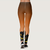 Evil Pumpkin Oranje Fade Halloween Leggings (Achterkant)