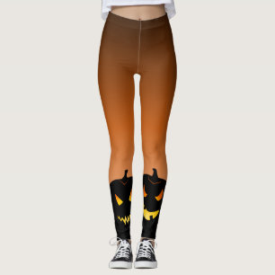 Evil Pumpkin Oranje Fade Halloween Leggings