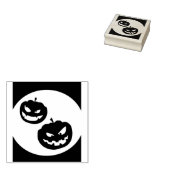 Evil pumpkins silhouette (kunstzegel) 	rubberstempel (Gestempeld)