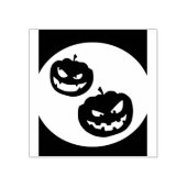 Evil pumpkins silhouette (kunstzegel) 	rubberstempel (Afrduk)