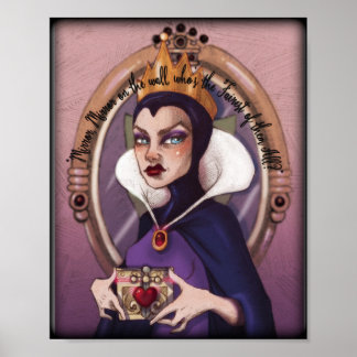 Evil Queen Mirror and Heart poster