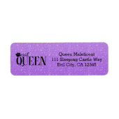 EVIL QUEEN Paars Glitter Glam Adresetiketten Etiket (Voorkant)
