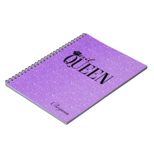 EVIL QUEEN Purple Parties scintillant Glam Carnet (Côté gauche)