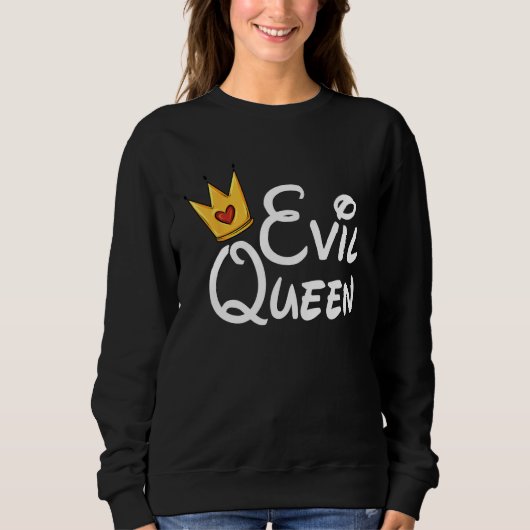 Evil Queen With Crown Black Halloween Costume Funn Trui (Voorkant)