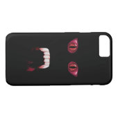 Evil Red Demon Eyes & Bloody Vampire Fangs Case-Mate iPhone Case (Achterkant (Horizontaal))