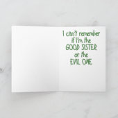 Evil Sister - Wenskaart Kaart (Binnen)