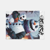 Evil Snowman en Snowson Fleece Deken (Voorkant (Horizontaal))
